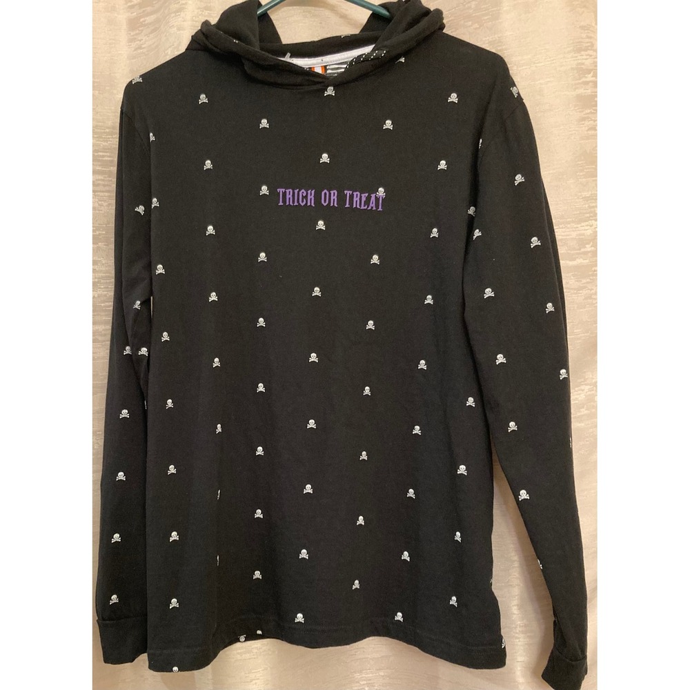 Denim & Flower Ricky Singh Trick or Treat Skull Hoodie - Women's Medium